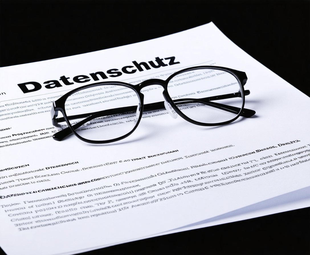 Lesebrille auf einem sauber gedruckten Rechtsdokument