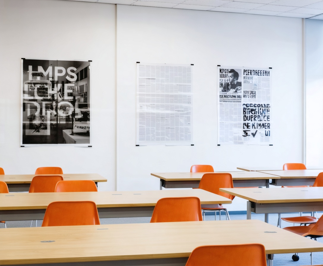 Innenansicht des modernen Campus der WebArt School in Berlin